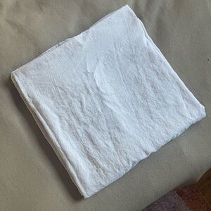 Full/Queen Morrow Soft Goods Heirloom Linen Duvet Cover in Bone